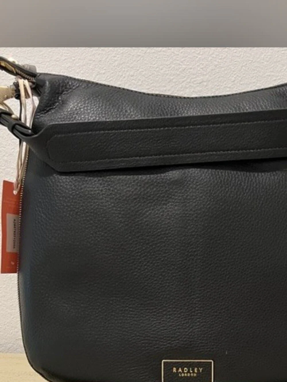 Radley London Pudding Lane Ziptop Hobo In Soft Pebbled Black Leather NWT